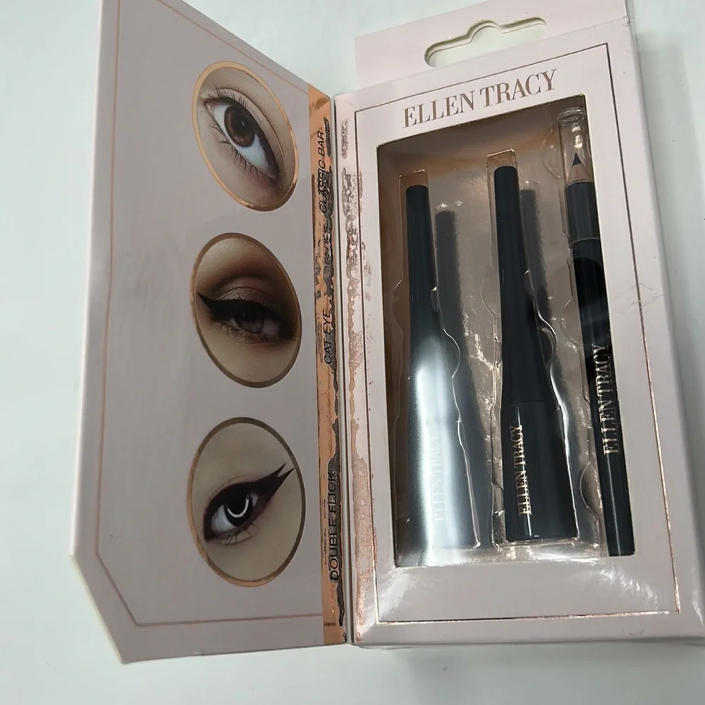 Ellen Tracy Eye Essentials Brown Black Pencil & Liquid Eye Liner